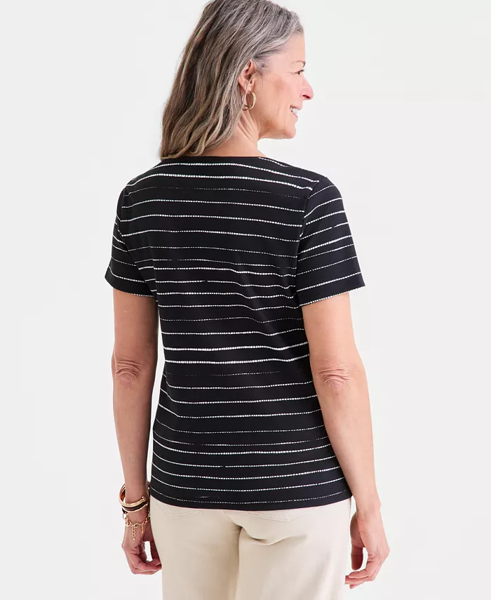 Women's Printed Short-Sleeve Scoop-Neck Top, Macy's Exclusive - thumbnail 6