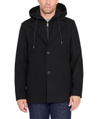 Men's Hooded Wool Coat