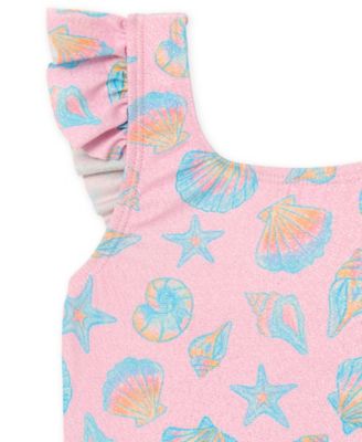 Girls' Toddler 2T-5T Square Neck One-Piece Swimsuit