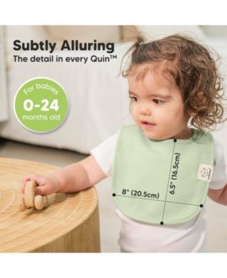 8pk Quin Baby Bibs for Drooling and Teething, Cotton Drool Bibs, Newborn Baby Boys, Baby Girls Bibs