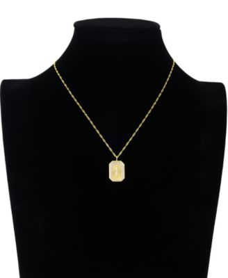 Cubic Zirconia Cross Square Design Twist Chain Necklace