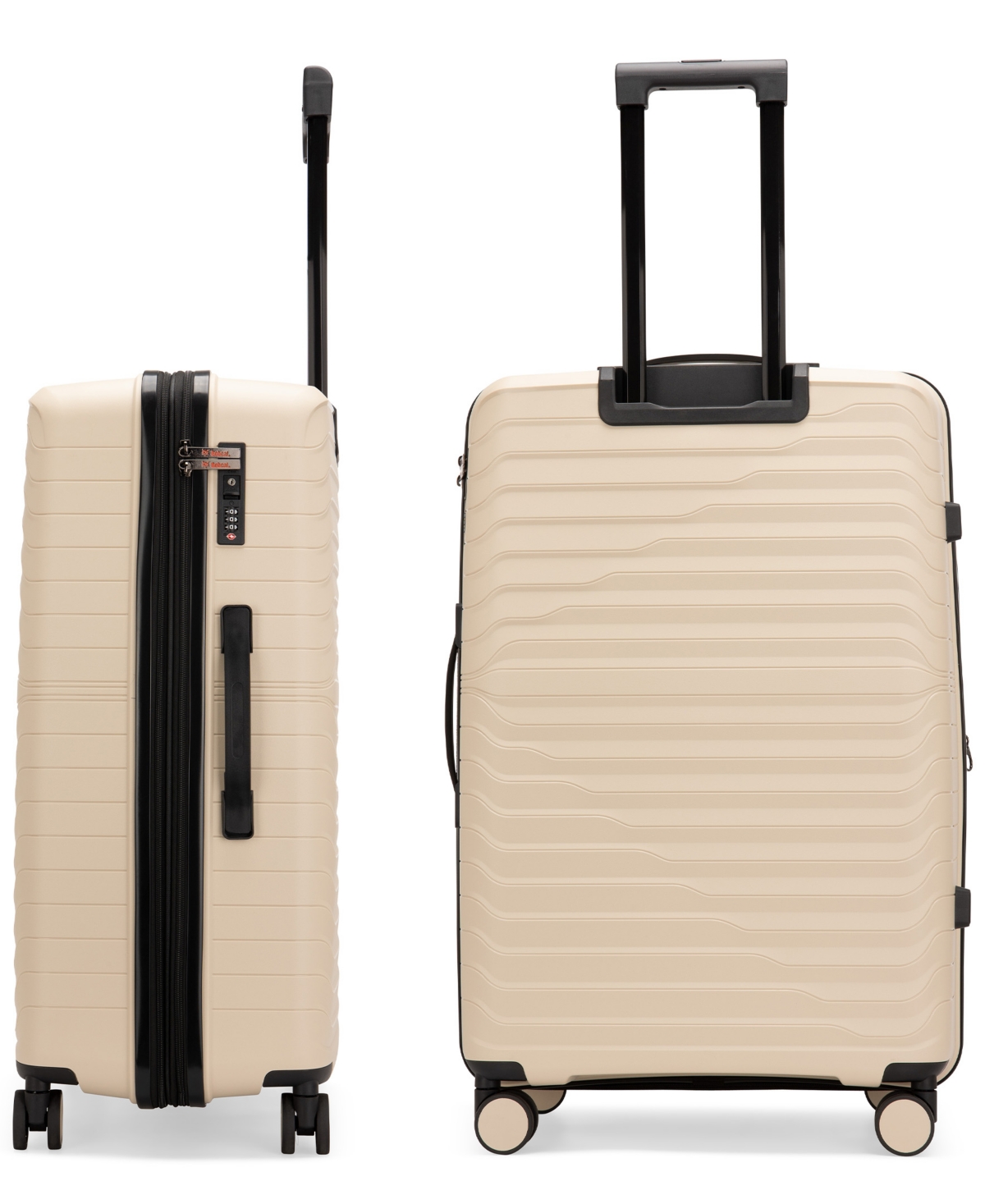 Bobcat Excavator 3 Piece Expandable Spinner Luggage Set With Tsa Lock In Neutral