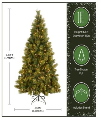 National Tree 6.5' Carolina Pine Tree with 650 Clear Lights