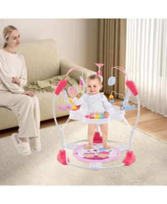 Baby Stationary Activity Center Infant Jumper with Removable Foot Pad