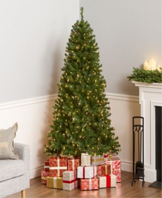 National Tree 6.5' North Valley Spruce Hinged Tree with 450 Clear Lights
