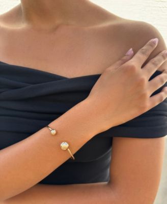 Gold Spheres Cuff Bracelet