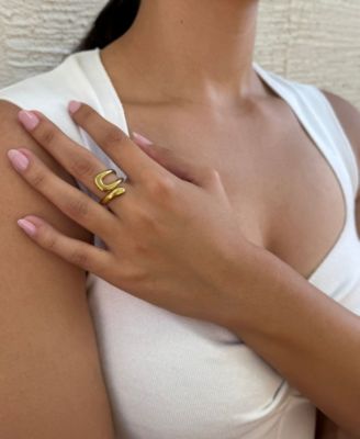 Tarnish Resistant Gold Open Bands Ring