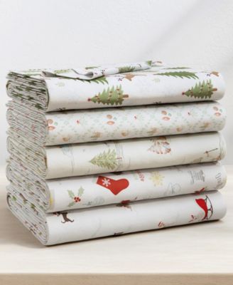 Ultra-Soft Turkish Cotton Flannel Holiday Print Sheet Set