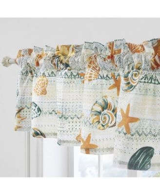 Kona Luxurious 3" Rod Pocket Window Valance 84" x 16" Ocean