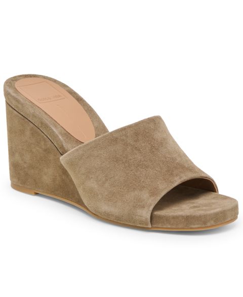 Женские сандалии Dolce Vita Holta Slip-On Wedge, цвет: Оливковый замшевый