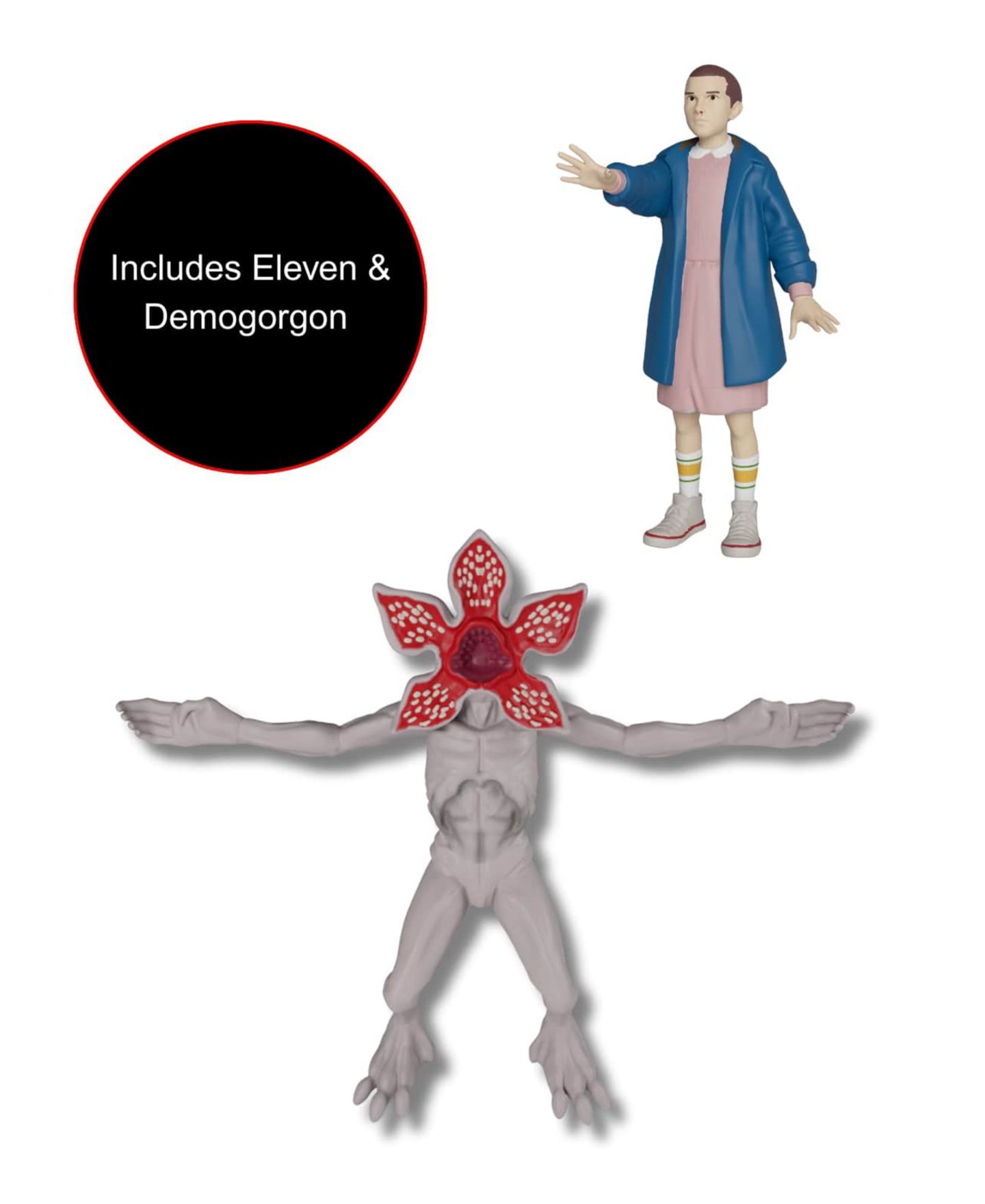 Детский игровой набор Wilder Toys Stranger Things Eleven vs. Demogorgon Console Heroes VHS Diorama 7-Piece Playset, Ages 8+ — фото 3