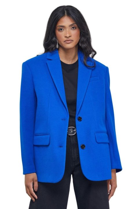 Женская куртка Warehouse Oversized Blazer, цвет: Тёмный синий