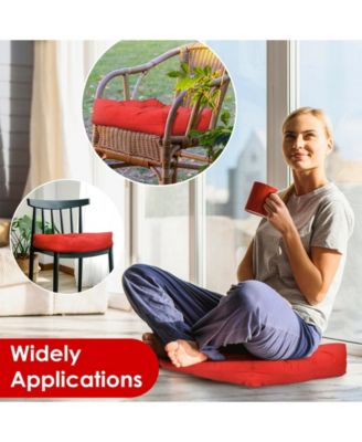 21 Inch x 21 Inch Patio Chair Seat Cushion Pads for Indoor and Outdoor-Red