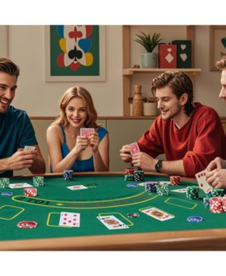 400 Pcs Casino Poker Chip Set with Case, Cards, Dice & Felt