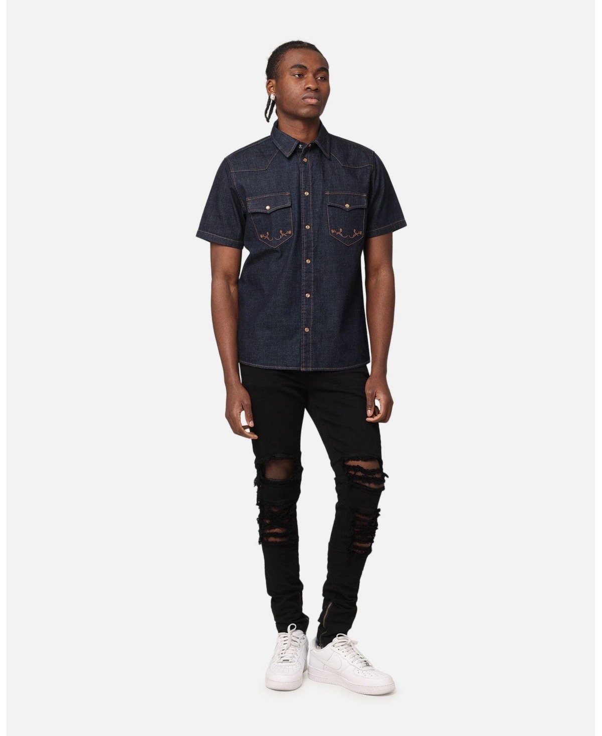 Saint Morta Men's Rodeo Ss Denim Shirt