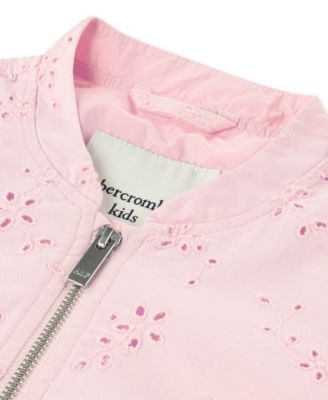 Girls' Floral Print Bomber Jacket