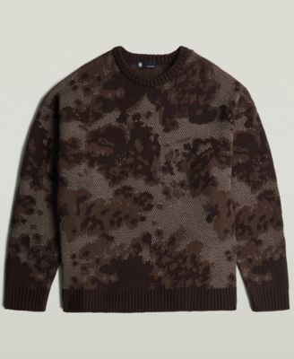 Men's Camo Jacquard Knit Sweater
