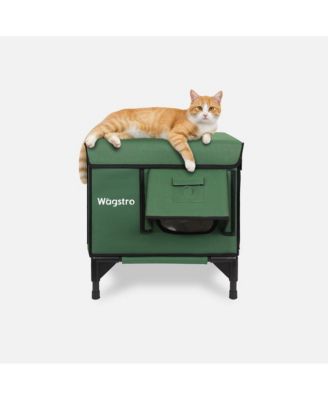 AllGuard Outdoor Heated Cat House – Night Camo (Small)