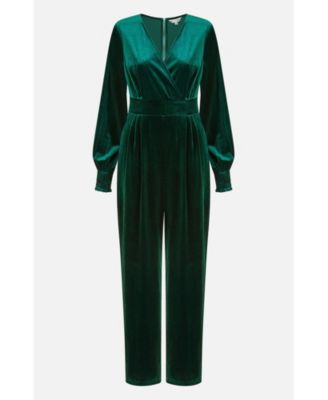Women's Velvet Long Sleeve Jumpsuit