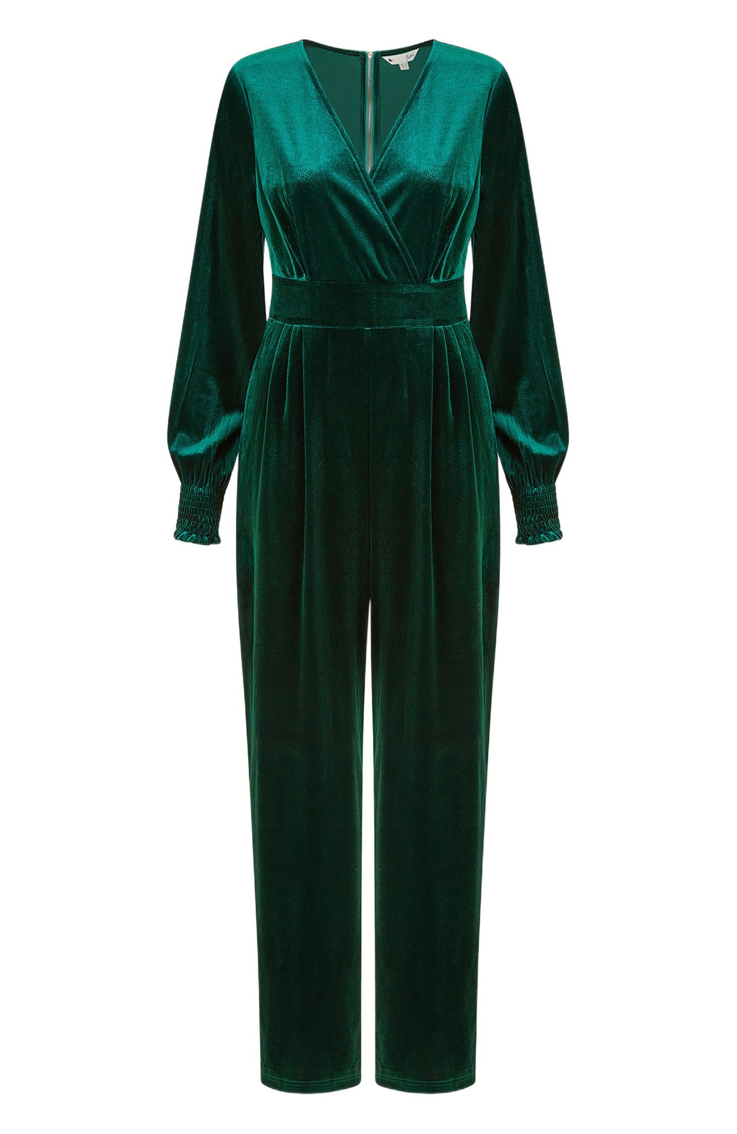 Женский комбинезон Yumi Velvet Long Sleeve Jumpsuit, цвет: Зелёный — фото 7