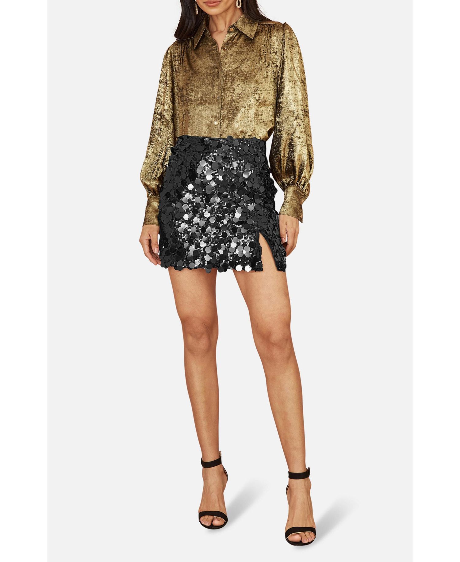 Women's Big Sequin Mini Skirt