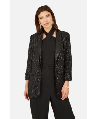 Women's Sequin Blazer With Pockets