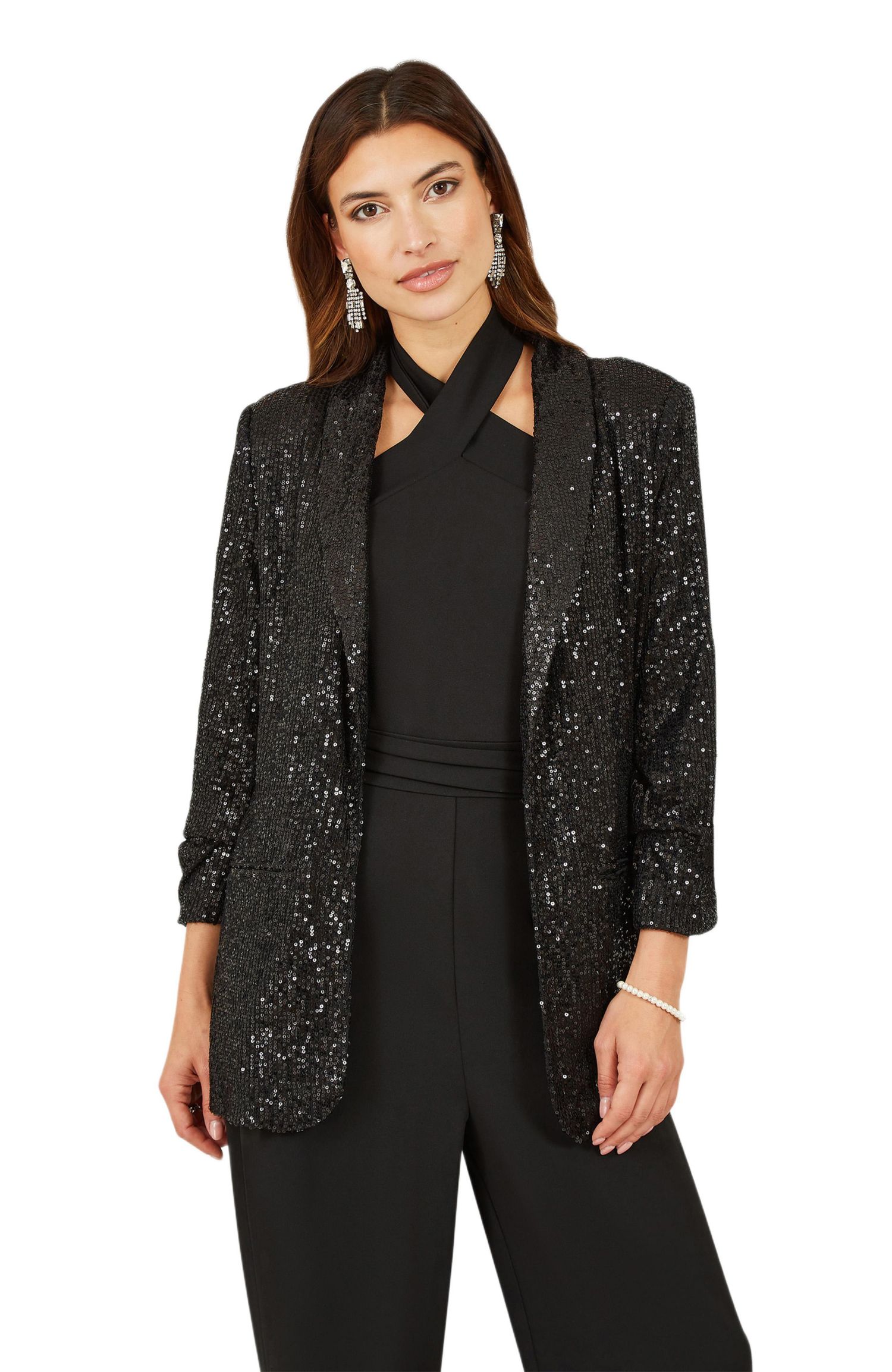 Women's Sequin Blazer With Pockets