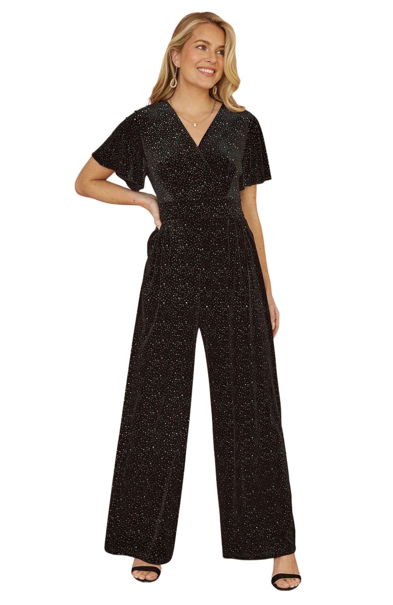 Women's Sparkle Velvet Jumpsuit
