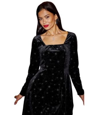 Women's Starburst Foil Print Skater Dress