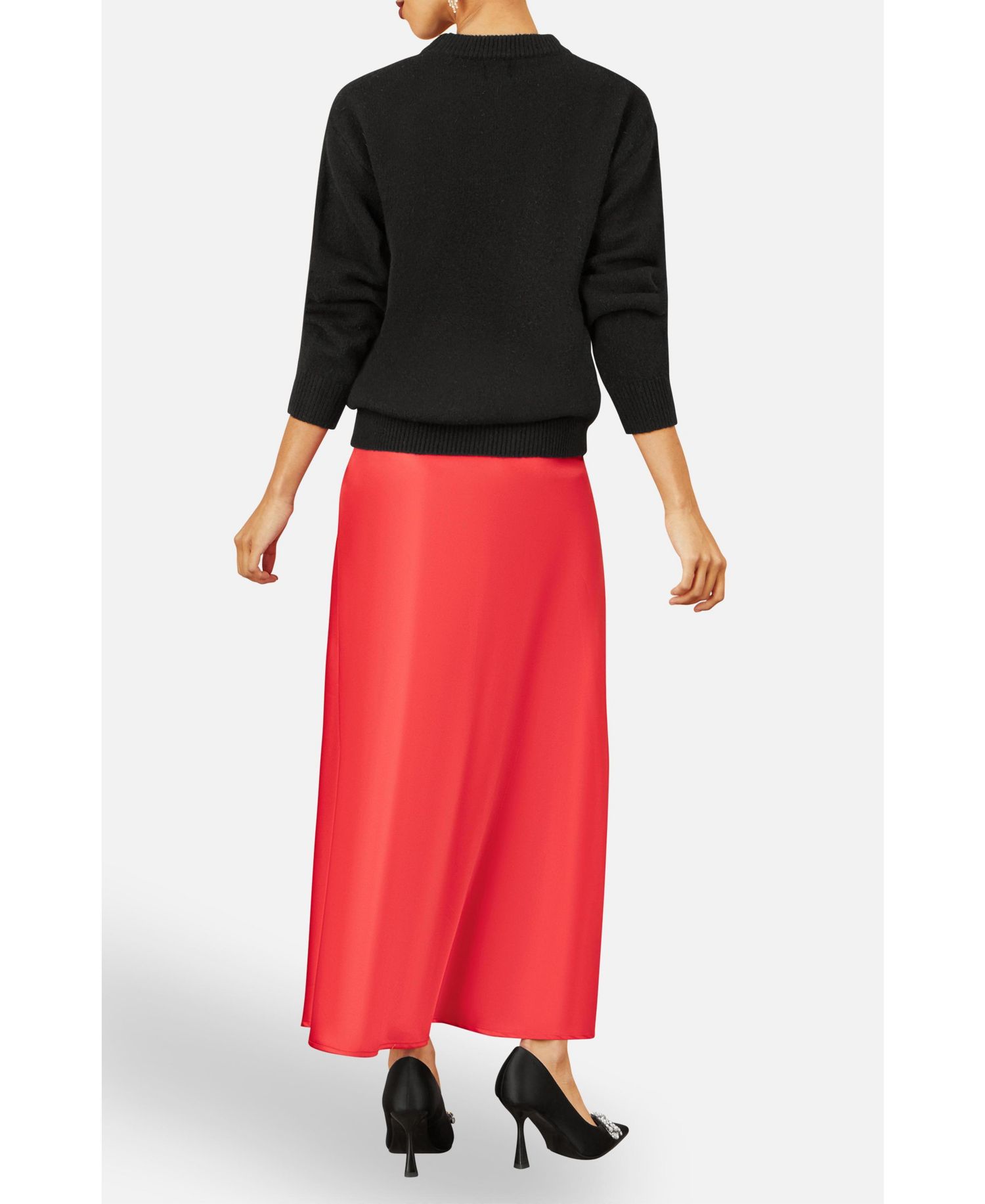 Women's 's Relaxed Fit Floral Sequin Sweater