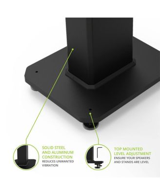 SX30 30" Fillable Speaker Stands with Isolation Feet - Pair (Black)