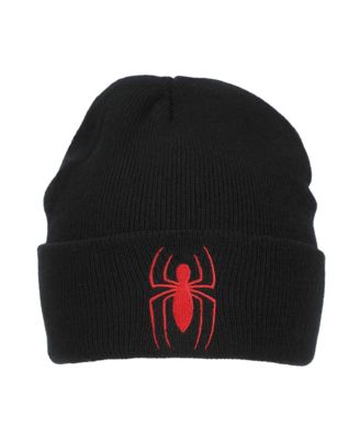 Men's Spider-Man Spiderman Logo Embroidery Standard Cuff Acrylic Knit Beanie Cuff Beanie