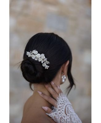 Victoria Crystal Floral Comb