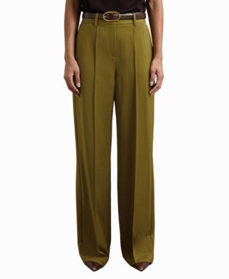 REISS - Women's Wide-Leg Pintuck Pants