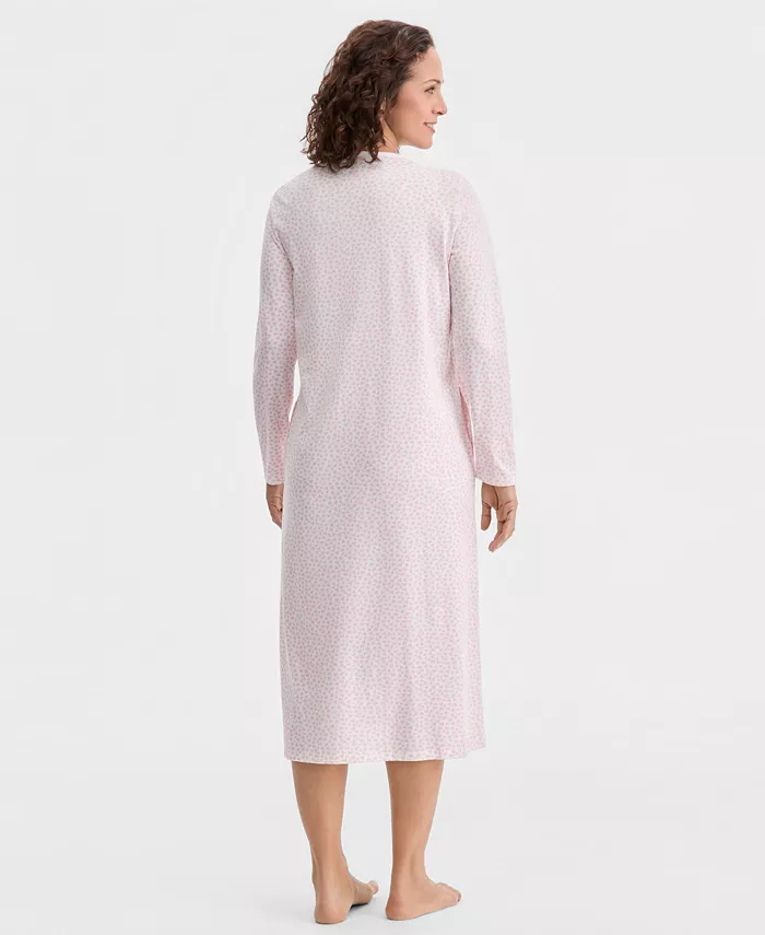 Women's Cotton Long-Sleeve Nightgown - thumbnail 8
