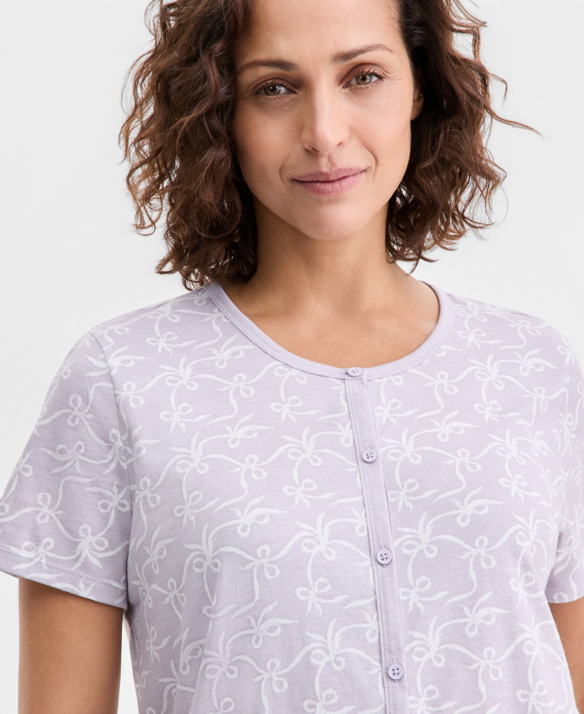 Charter Club Women's 2-Pc. Cotton Printed Cropped Pajamas Set, Created for Macy's