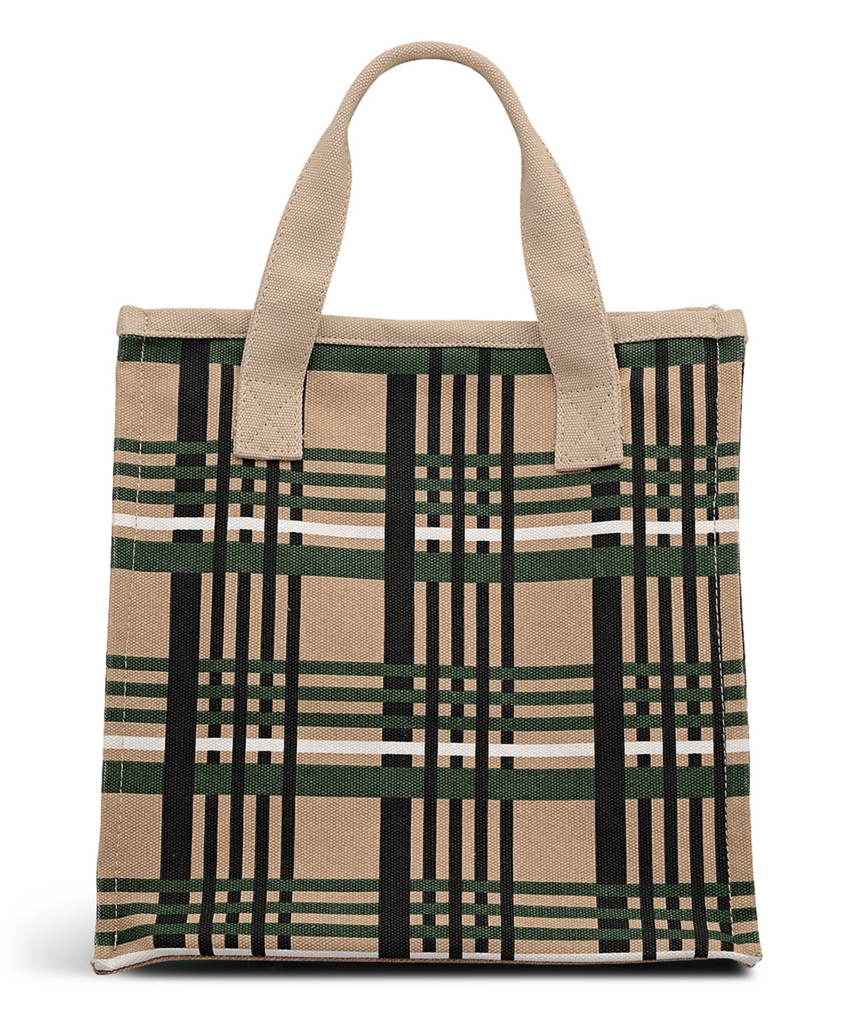 Radley London Check Small Open Top Grab Bag In Brown