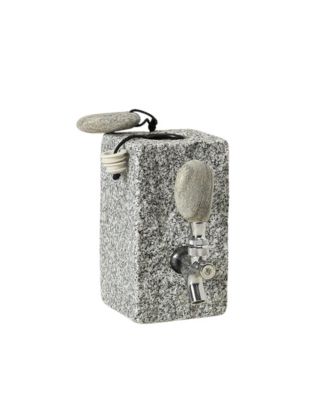 Stone Drink Dispenser with Stainless Steel Tap