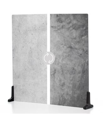 Duo Board - 24x24" Double Sided Surface Board, Iced Concrete/Midnight Cement