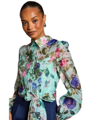 Women's Pintuck Detail Wide Leg Jumpsuit