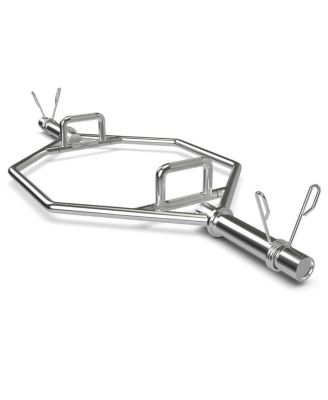 56 Inch Olympic Hexagon Deadlift Trap Bar with Folding Grips Powerlifting