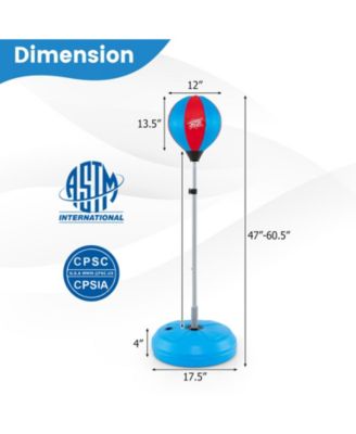 Adjustable Punching Bag with Stand and Boxing Gloves for Both Adults and Kids