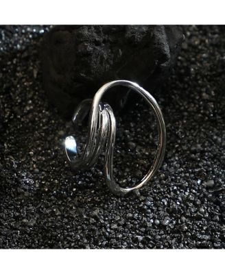 Women's The Wrap-Line Statement Ring - Chrome Silver