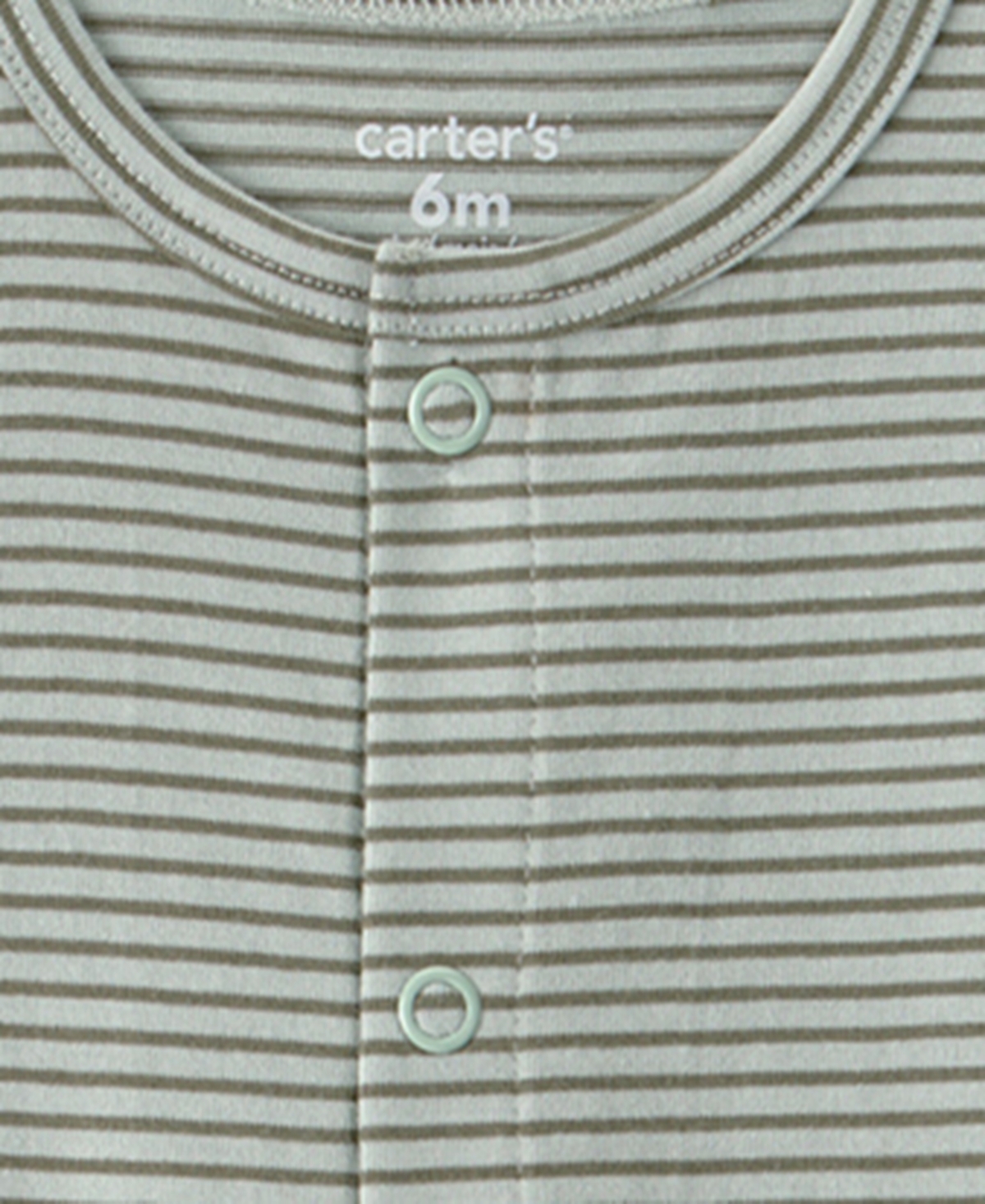 Carter's Baby Boys Stripes And Dinosaur Scales Snap-up Romper In Green