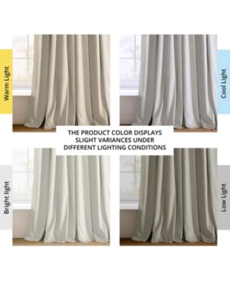 Porcelain White Signature Velvet Blackout Curtain