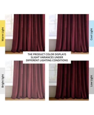 Burgundy Signature Extra Wide Velvet Blackout Curtain