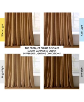 Amber Gold Signature Extra Wide Velvet Blackout Curtain