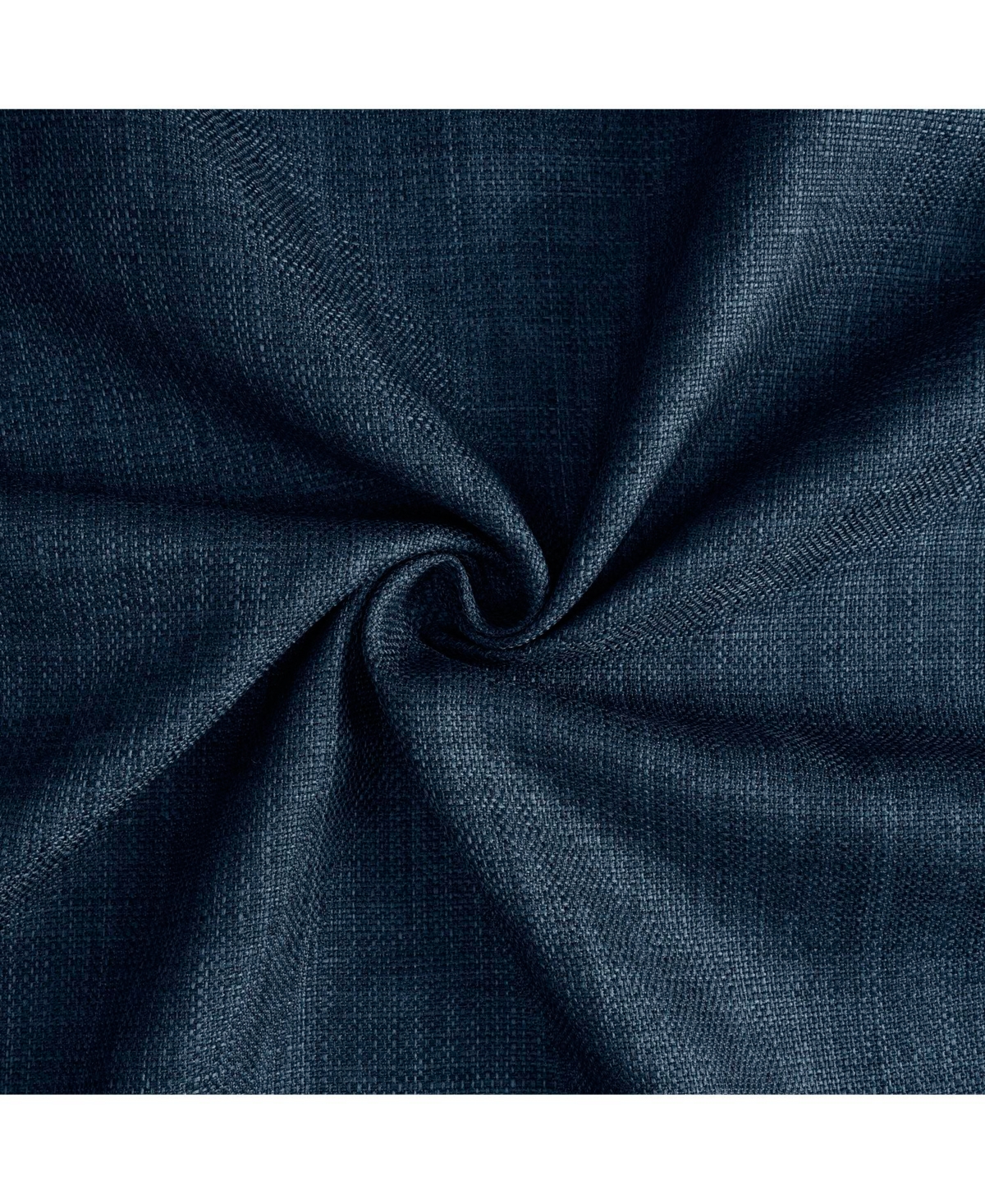 Half Price Drapes Sergeants Blue Italian Faux Linen Room Darkening Curtain