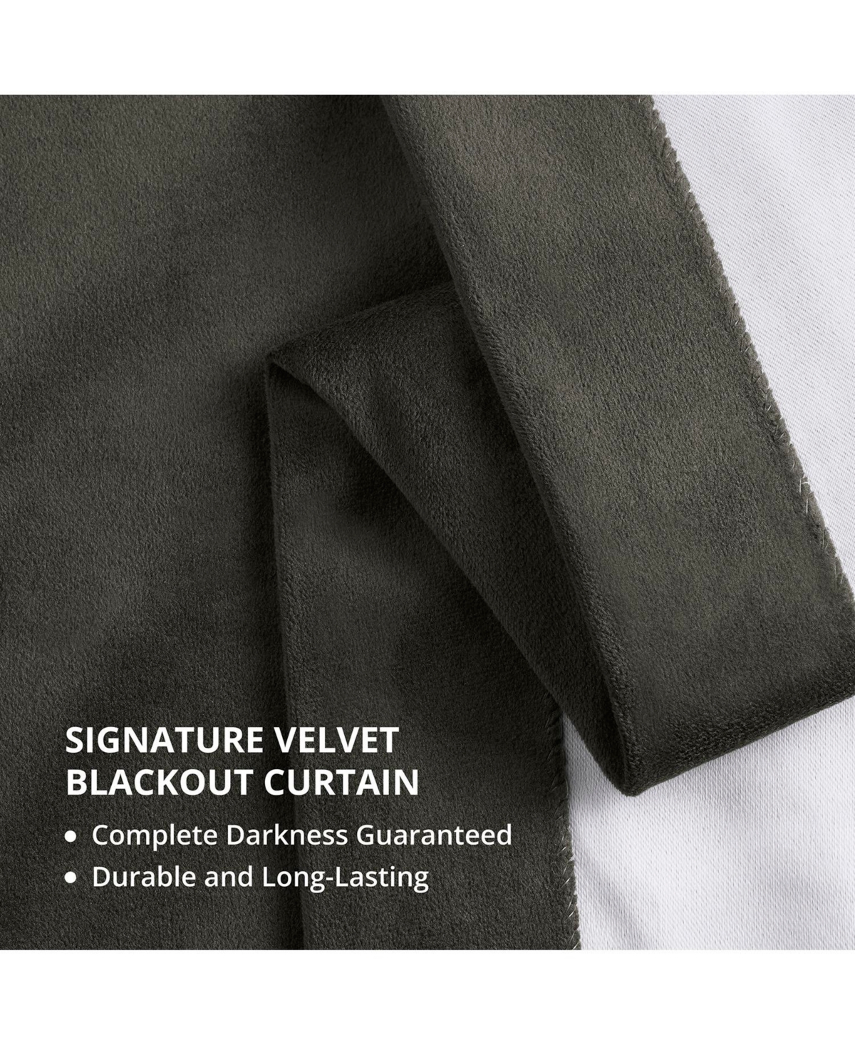 Half Price Drapes Gunmetal Grey Signature Extra Wide Velvet Blackout Curtain
