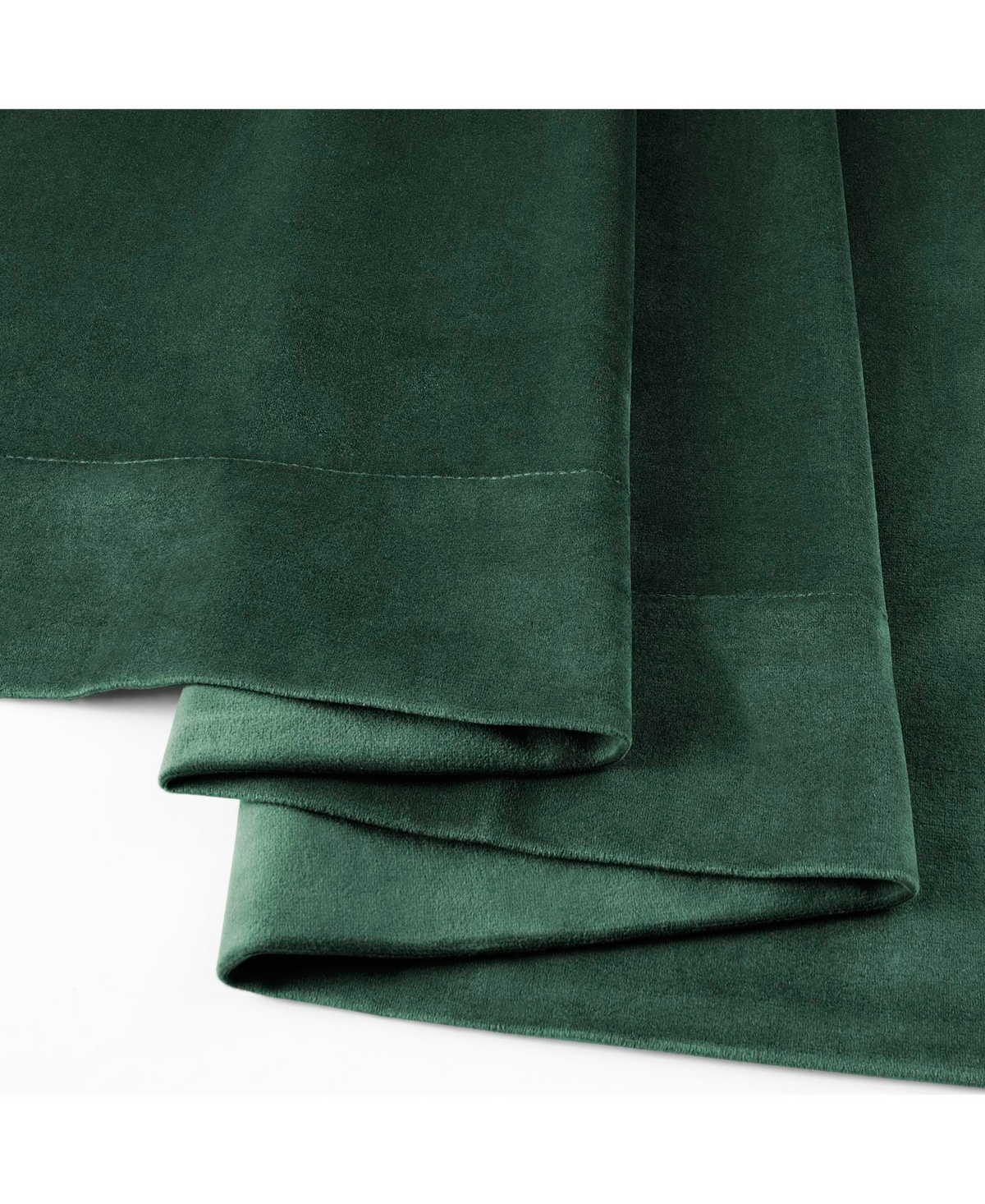 Half Price Drapes Blackforest Green Signature Velvet Blackout Curtain